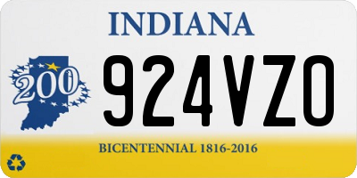 IN license plate 924VZO