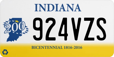 IN license plate 924VZS