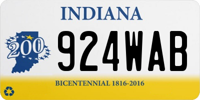 IN license plate 924WAB