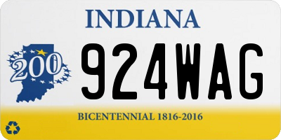 IN license plate 924WAG
