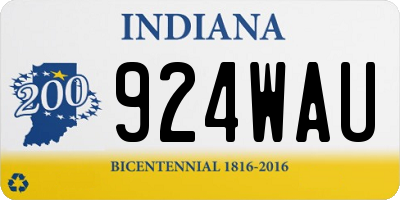 IN license plate 924WAU