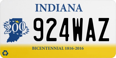IN license plate 924WAZ