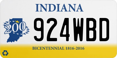 IN license plate 924WBD