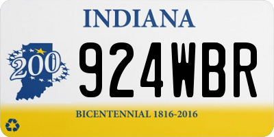 IN license plate 924WBR