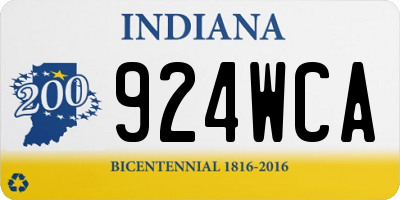 IN license plate 924WCA