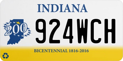 IN license plate 924WCH