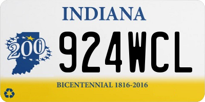 IN license plate 924WCL