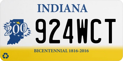 IN license plate 924WCT