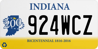 IN license plate 924WCZ