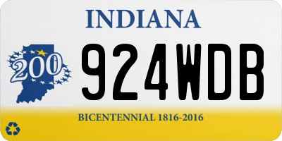 IN license plate 924WDB