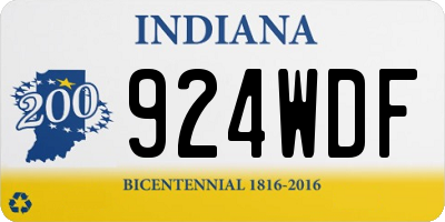 IN license plate 924WDF