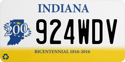 IN license plate 924WDV