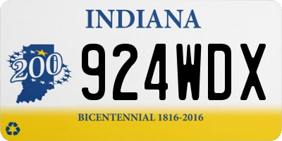 IN license plate 924WDX