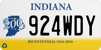 IN license plate 924WDY