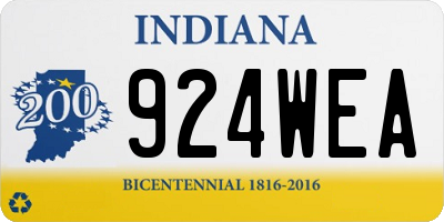 IN license plate 924WEA