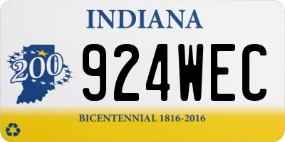 IN license plate 924WEC