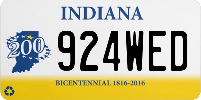 IN license plate 924WED
