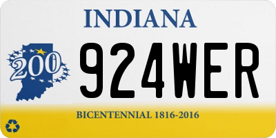 IN license plate 924WER