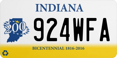 IN license plate 924WFA