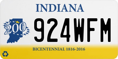 IN license plate 924WFM