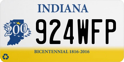 IN license plate 924WFP