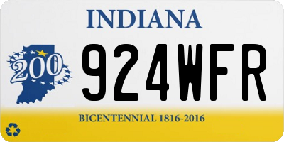 IN license plate 924WFR