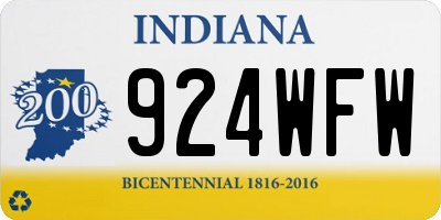 IN license plate 924WFW