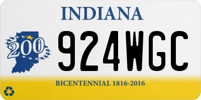 IN license plate 924WGC