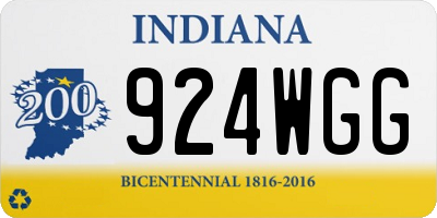 IN license plate 924WGG