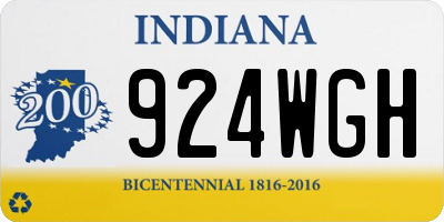 IN license plate 924WGH