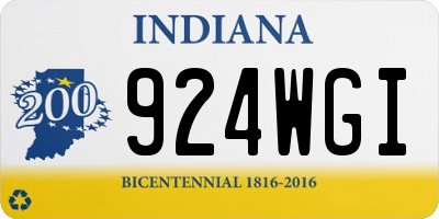 IN license plate 924WGI