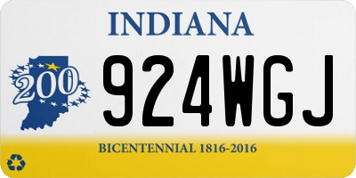 IN license plate 924WGJ