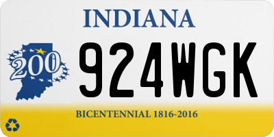 IN license plate 924WGK
