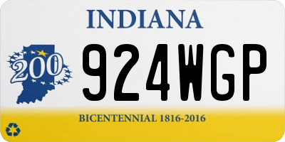 IN license plate 924WGP
