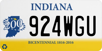 IN license plate 924WGU