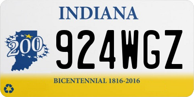 IN license plate 924WGZ