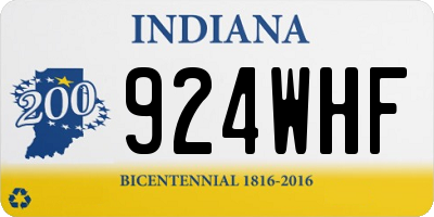 IN license plate 924WHF