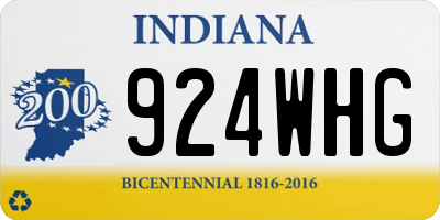 IN license plate 924WHG