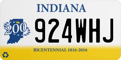 IN license plate 924WHJ