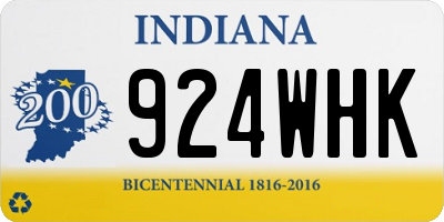 IN license plate 924WHK