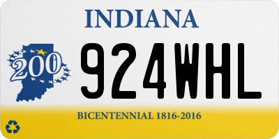IN license plate 924WHL