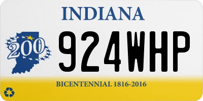 IN license plate 924WHP
