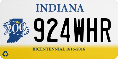 IN license plate 924WHR