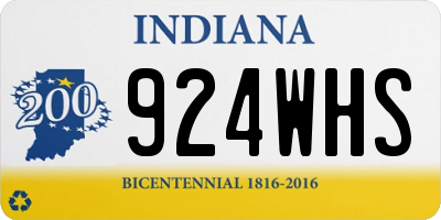 IN license plate 924WHS