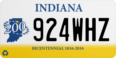 IN license plate 924WHZ