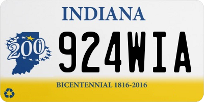 IN license plate 924WIA