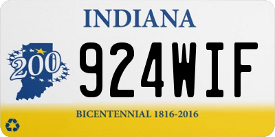 IN license plate 924WIF