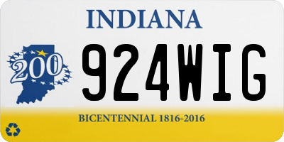 IN license plate 924WIG