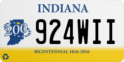 IN license plate 924WII