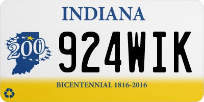 IN license plate 924WIK